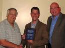 (L-R) ARRL Colorado Section Manager Jack Ciaccia, WMØG; ARRL Rocky Mountain Director Brian Mileshosky, N5ZGT, and ARRL Colorado SEC Robert Wareham, NØESQ. [Kay Craigie, N3KN, photo]